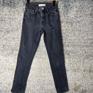 Trave Jeans Womens 24 Irina Road To Nowhere High Rise Skinny Distressed Denim Pa